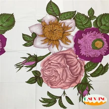 Анкара Африканский воск ткань с принтом ткань с батиком в африканском стиле цветочный дизайн Гана белый воск принты хлопок 6 ярдов для украшения дома FL02