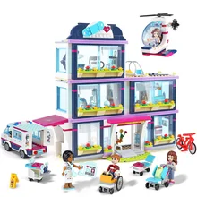 New 932pcs Heartlake City Park Love Hospital Building Blocks Sets Girls Gifts Toy Compatible With Friends 41318 41085 city love
