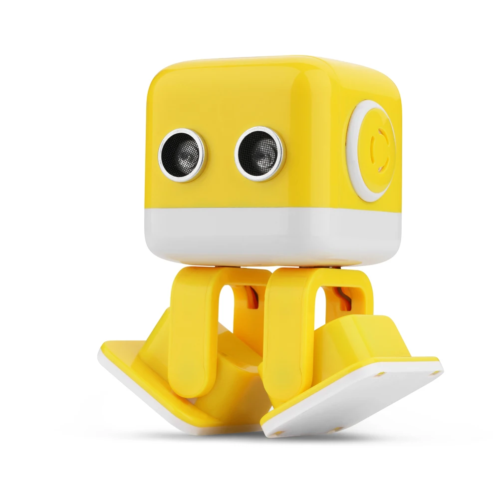 WLToys Cubee F9 Интеллектуальный робот приложение Программирование музыка танцы Индуктивный развивающие RC робот игрушка для детей - Цвет: no box-yellow