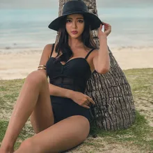 Купальный костюм, одежда для плавания, Женский цельный купальник, одежда для плавания, халат, пляжная одежда, для плавания, для дома, новинка, женский черный треугольный ободок