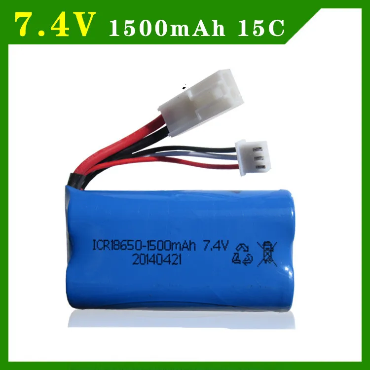 JJRC 1 2 3 шт 7 4 V 1500mAh 18650 lipo батарея 2s для FT009 rc игрушки лодки модель самолета | Игрушки