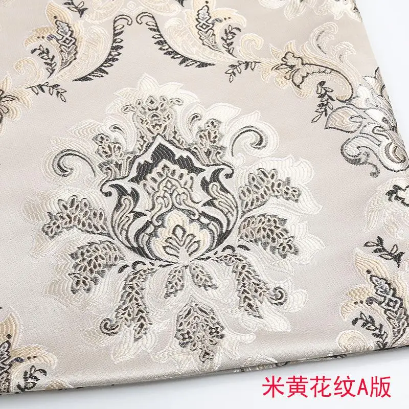 1 meter High Quality Jacquard Fabric For Sofa Cloth Curtain Cushion Chair Table Seat Floral Flower Upholstery Material Tissus - Color: 17