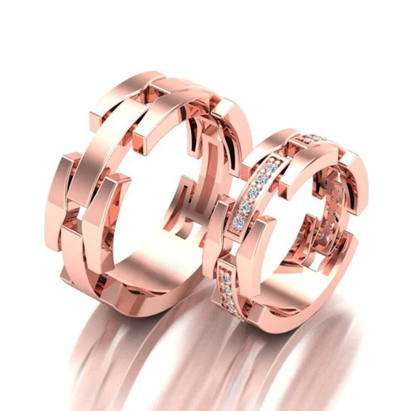 

Brand Female Crystal Wedding Ring Set Luxury Gold Color Water Drop Engagement Ring Vintage Bridal Wedding Rings For lovers Ring