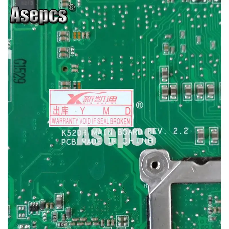 Asepcs K52DR материнская плата для ноутбука ASUS K52DR A52DE K52DE A52DR K52D K52 тест оригинальная материнская плата AMD 1G видеокарта