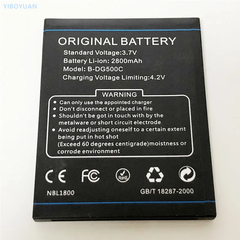 

3.7V 2800mAh B-DG500C For Doogee Discovery DG500 DG500C Battery