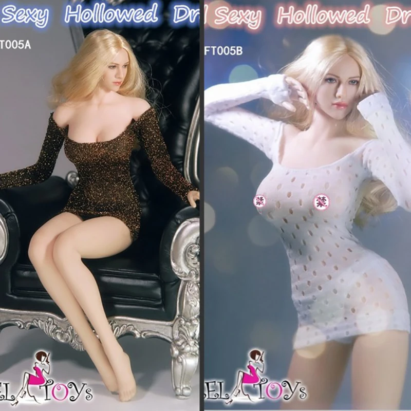 FeelToys масштаб 1/6 женское платье FT005 A/B/C 3 цвета с открытыми плечами сексуальное