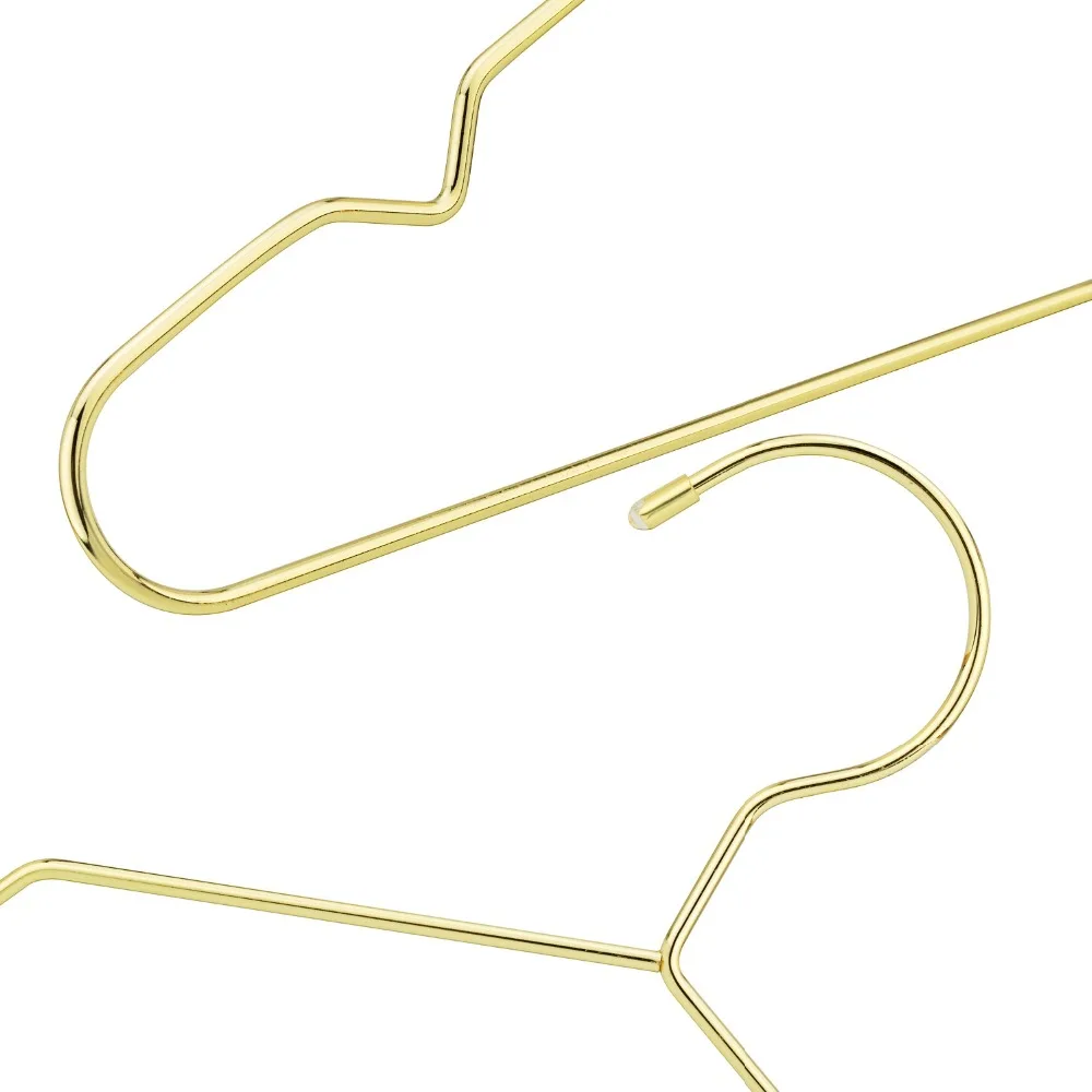 Hangerlink 32cm Children Cute Gold Metal Clothes Shirts Hanger with Notches, Heavy Duty Small Coats Hanger for Kids(30 pcs/Lot)