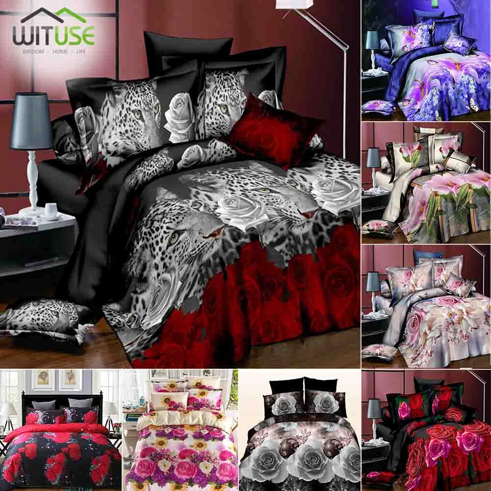 

New Scenic Rose 3D Sanding Flower Pattern Bedding Set Quilt Case Pillow Case Duvet Cover Set No Filing Twin Queen Size 2/3PCS