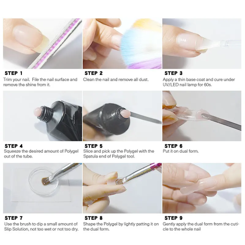 15 ML cristal extensible UV Gel extensor Builder Led Gel uñas arte Gel laca gelatina acrílico Builder UV uñas gel de polietileno 9 colores