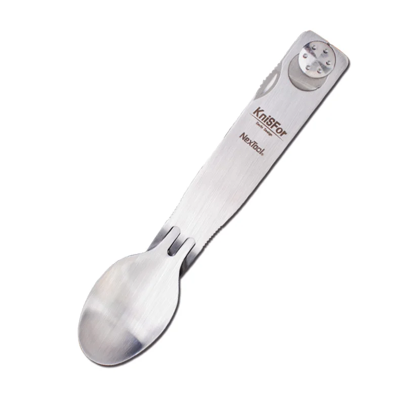 Nextool knisfo3 en 1 plegable al aire libre camping picnic Vajilla alta calidad Acero inoxidable foldingfork y cuchara envío gratuito