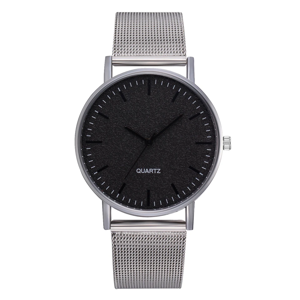 

Top Brand Luxury Quartz Watch Men Casual Black Desgin Quartz-Watch Stainless Steel Wooden Face Ultra Thin Clock Male New 2019