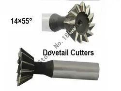 1 шт. 14 мм * 55 градусов высокоскоростной стальной прямой хвостовик фреза для нарезания пазов типа «ласточкин хвост», высокоскоростной