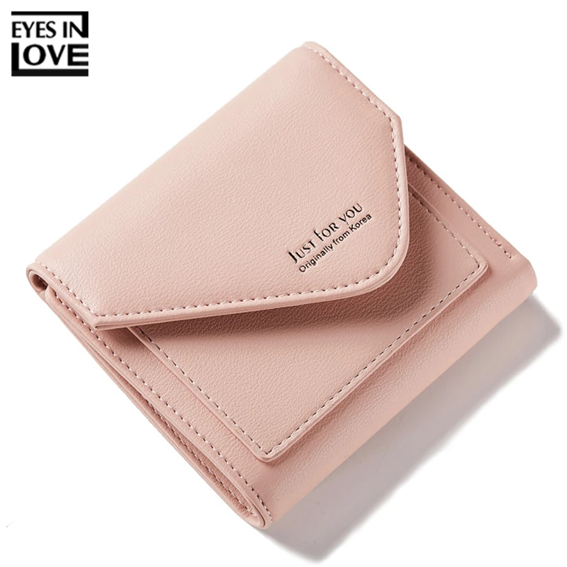 

EYES IN LOVE Designer Female Wallets Zipper Coin Purse Card Holder Ladies Small Purses Women Wallet Solid Leather Carteira Bag
