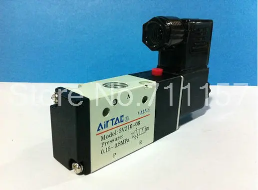3 порта 2 POS 1/4 &quotBSP Air электромагнитный клапан 3V210 08 светодиодный светодиодной