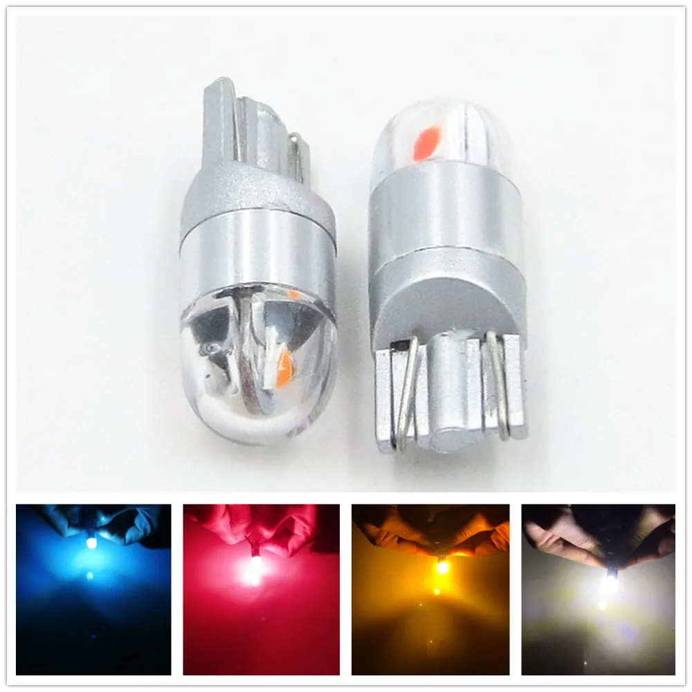 

2pcs Signal Lamp 3030 T10 Led Car Bulb W5W Led T10 Led Lamps Amber Red White 5W5 Clearance Backup Reverse Light