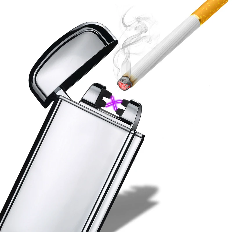 Вокальный прикуриватель USB встряхивание для воспламенения электрическая зажигалка зеркальная металлическая плазменная дуговая зажигалка зажигалки аксессуары для курения