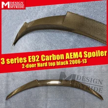 For BMW E92 AEM4 Style Spoiler Tail Wing 2-Door 320i 328i 323i 325i Carbon Fiber Gloss Black Rear Trunk Spoiler Wing 2006-2013 For BMW E92 AEM4 Style Spoiler Tail Wing 2-Door 320i 328i 323i 325i Carbon Fiber Gloss Black Rear Trunk Spoiler Wing 2006-2013