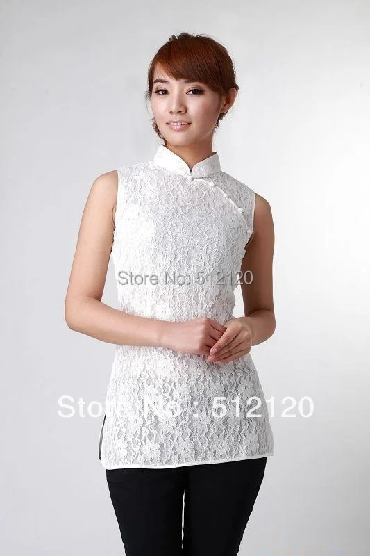 Shanghai Story new sale high quality chinese traditional clothing cheongsam top woman Lace Sleeveless cheongsam top
