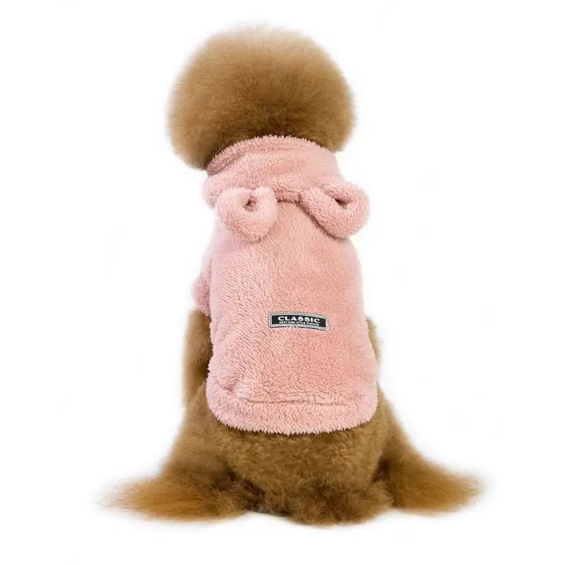 Классическая зимняя теплая одежда для собак для маленьких собак, утолщенный щенок, домашнее животное, кот, куртка, чихуахуа, одежда для йоркширского терьера - Цвет: Розовый