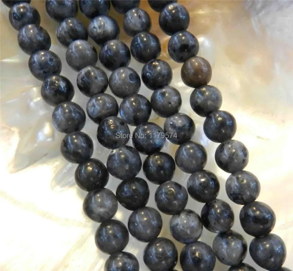 

Free hot new beautiful Fashion jewelry 10mm India Black Gray Labradorite Gems Round Loose Beads 15" Strand AAA sp0348