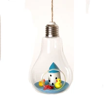 10 шт. прозрачный свадебные ремесла прозрачная Подвесная лампа в форме лампочки ваза стеклянная для цветов контейнер для растений горшок для оформления дома