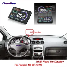 Liandlee для peugeot 206 207 407 408- OBD безопасный экран вождения автомобиля HUD Дисплей проектор Refkecting лобовое стекло