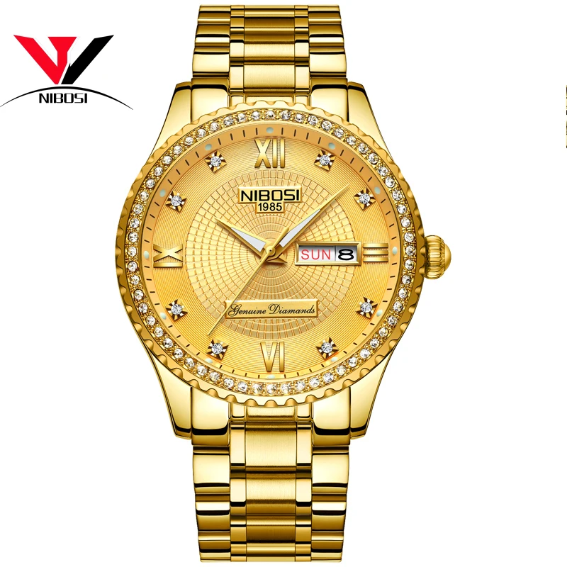 Montre Homme 2018 NIBOSI известный бренд роскошные часы мужские водонепроницаемые наручные