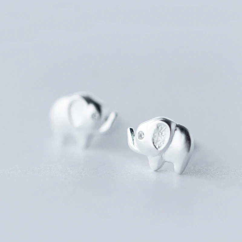 

MloveAcc Brand Design New 925 Sterling Silver Elephant Stud Earrings for Women Sterling Silver Jewelry Gift Girls