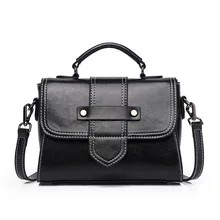 Высокое качество Для женщин масло воск из воловьей кожи с верхней ручкой через плечо сумочки, тоты из натуральной кожи Повседневное модная сумка через плечо сумка-мешок