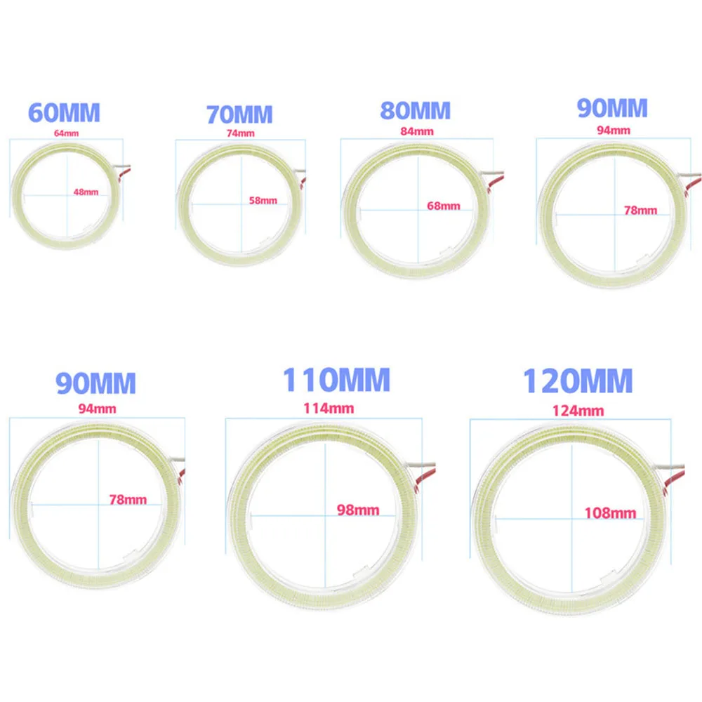 2 шт. универсальные светодиодные стробоскопические огни DC 12v Angel Eye 60 мм 120 Halo Ring