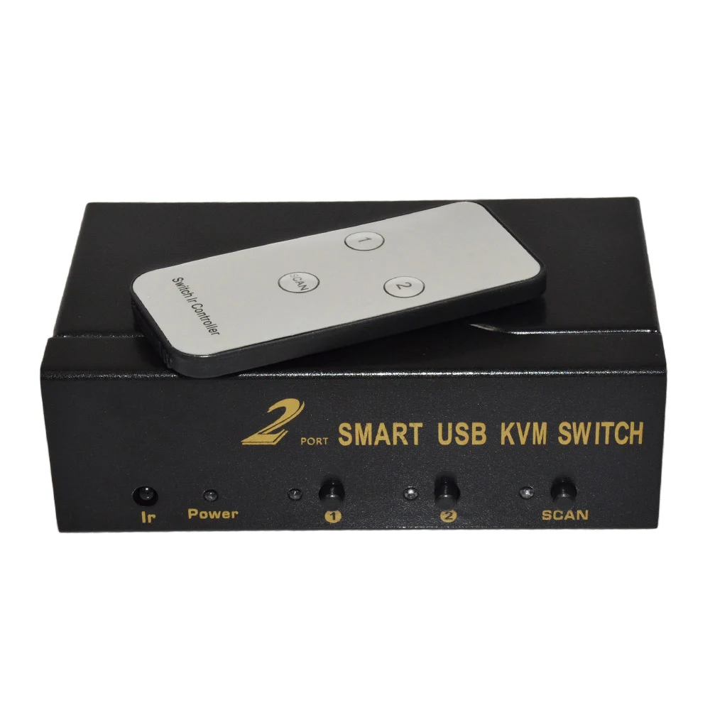 2 порт SMART USB KVM коммутатор VGA SVGA адаптер подключения принтера клавиатура мышь 2 использования компьютера 1 монитор