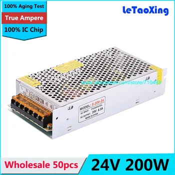 

50pcs Universal 24V 200W Switching Power Supply 8.3A Transformer 110v 220v AC to dc Switch for LED Strip Light Lighting DC24V