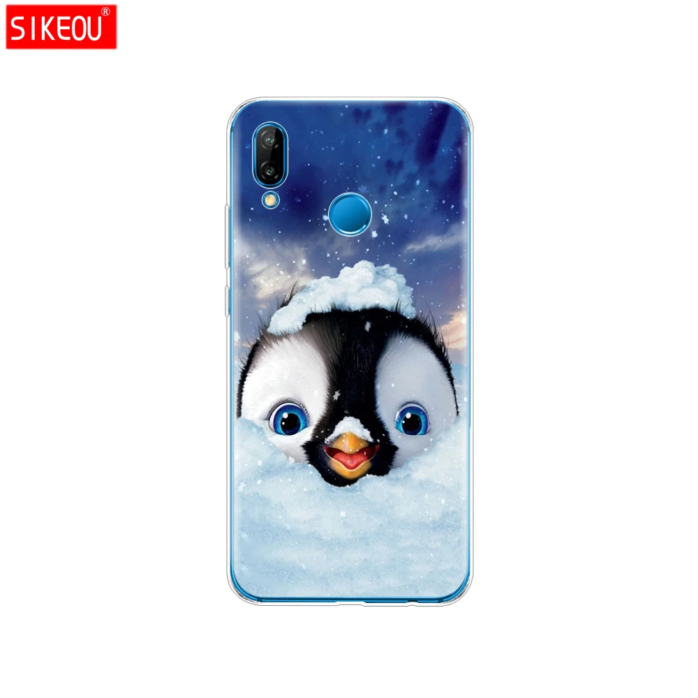 Силиконовый чехол для 5,8" huawei p 20 Lite huawei p 20 pro phone Для huawei p 20 Coque черный чехол Защитный Телефон прозрачный цветок кошки - Цвет: 12098