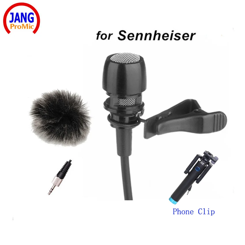 

Professional Black Lapel Condenser Microphone Lavalier Microfone for Sennheiser Wireless Transmitter TRS 3.5mm Screw Jack