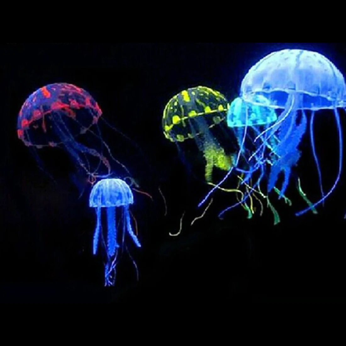 Прекрасные силиконовые искусственные Медузы стиль плавать светящийся эффект аквариум украшения аксессуары