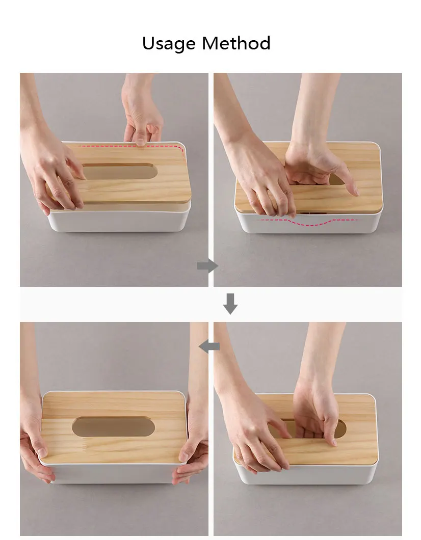 Домашний кухонный деревянный пластиковый ящик для салфеток Твердый Деревянный Держатель салфеток чехол простой стильный