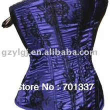 Сексуальное женское белье со шнуровкой, корсетный корсет AM2323, синий Размер, S-XL