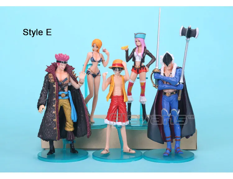 Аниме one piece Луффи Зоро Нами и Робин Mihawk Perona ПВХ Фигурки коллекционные игрушки 6 шт./компл. OPFG402