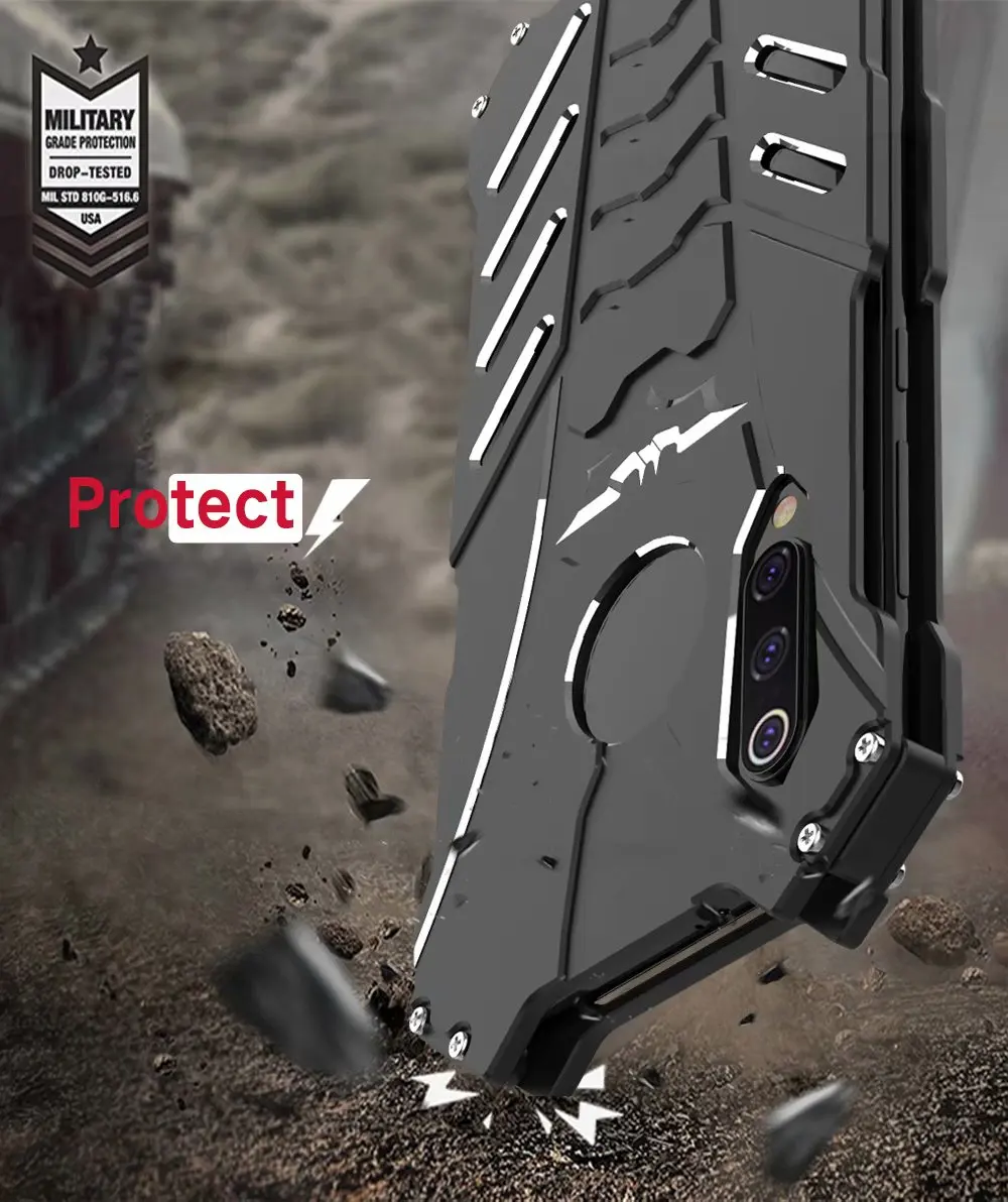 Жесткий алюминиевый выдалбливающийся защитный чехол с Бэтменом для Xiao mi 6X mi 8 9 SE Black Shark 2 Max 2 3 mi x 2S 3 противоударный тонкий защитный чехол