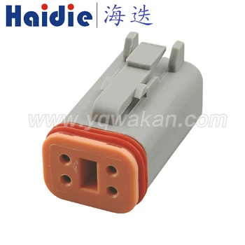 

Free shipping 4pin 5sets auto 4pin plastic electric waterproof wiring harness connector DT06-4S
