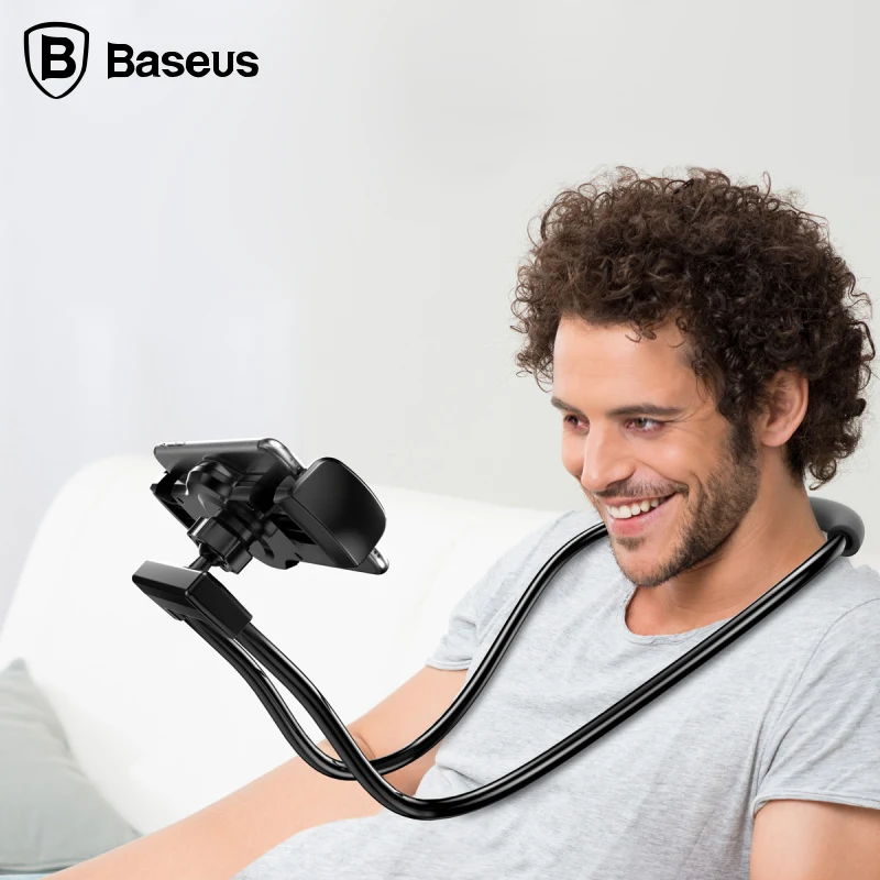 Baseus Universal Mobile Phone Holder 360 Degree Rotatable Necklace Lazy Bracket Holder Stand For