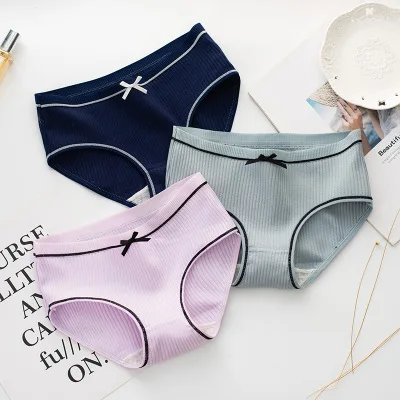

iMucci 1 PCS 7 Styles Women Solid Color Cotton Briefs Mid waist cotton panties sexy ladies panties hot sale