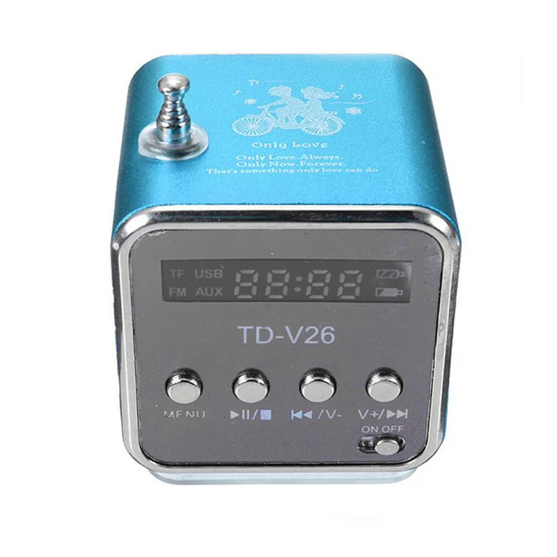 TD V26 Портативный Micro SD / TF музыкальный проигрыватель цифровой ЖК дисплей fm радио