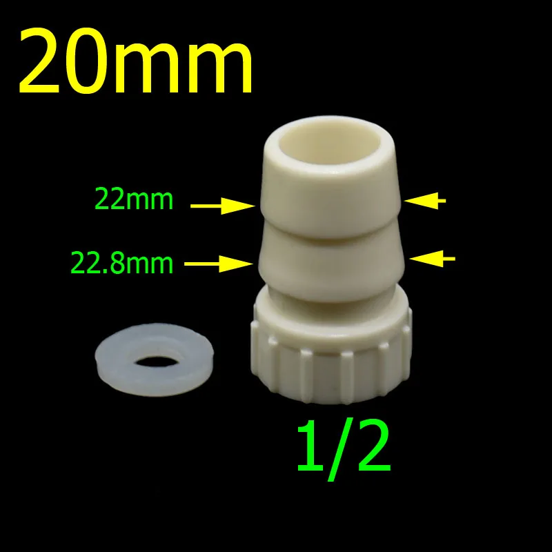 Шланг для орошения 1/" до 1/2 женский снижение Барб 1/2 до 4/7 колючий разъем 4/7 орошения разъем 5 шт - Цвет: 20mm