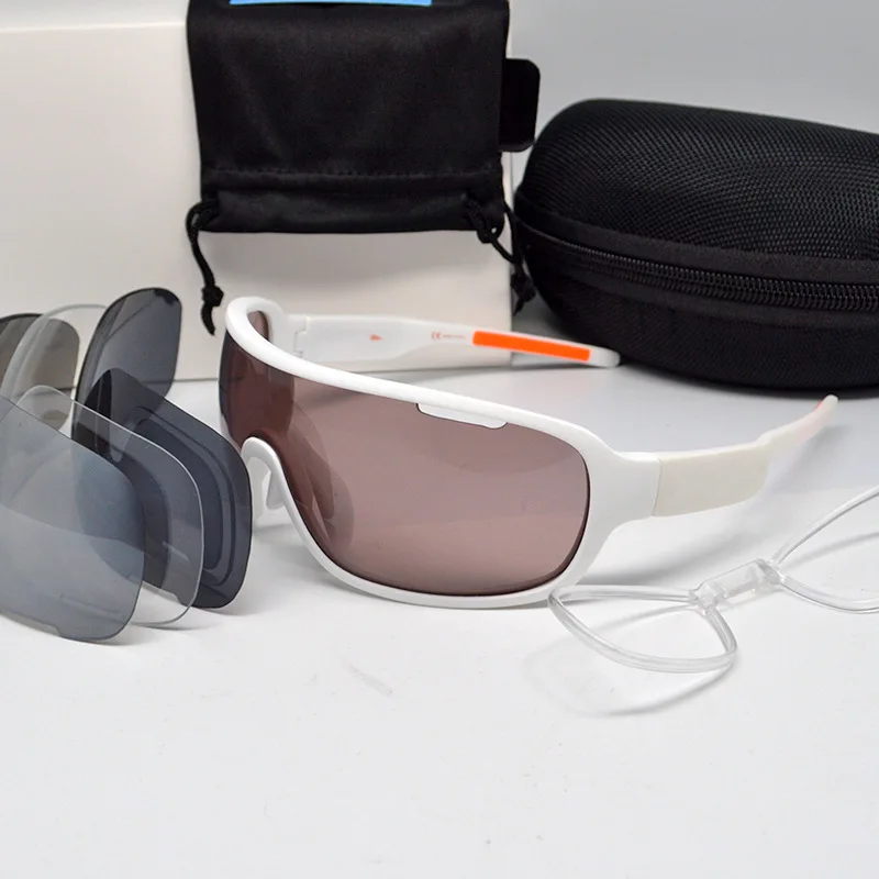 Новые очки для велоспорта ASPISE, 3 объектива, очки для велосипеда на открытом воздухе, спортивные солнцезащитные очки для велоезды, фирменный дизайн, велосипедные очки - Цвет: White BLADE