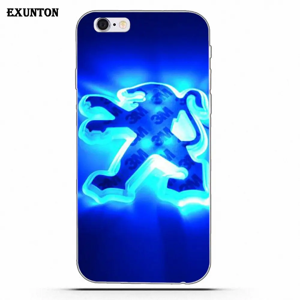 Логотип Peugeot для Apple iPhone 4 4S 5 5C SE 6 6S 7 8 Plus X для Apple iPhone 4 4S 5 5C SE 6 6S 7 8 Plus X TPU - Цвет: as picture