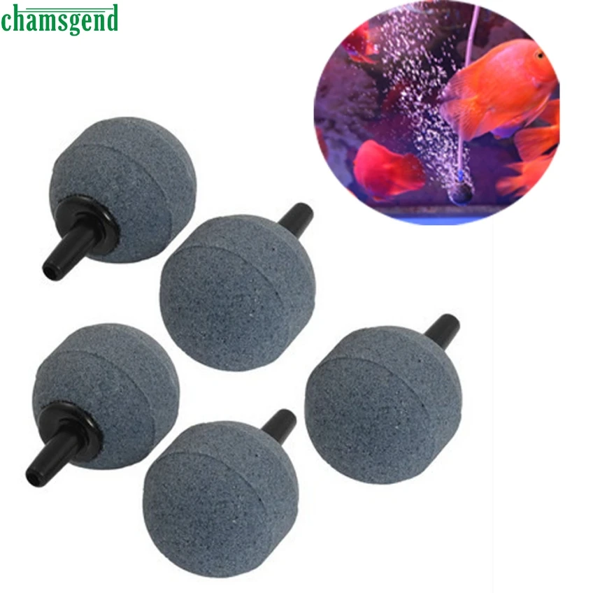 

CHAMSGEND 5PCs Creative New Grey Pro Air Bubble Stone Aerator Aquarium Fish Tank Pond Pump Hydroponic Oxygen Gifts