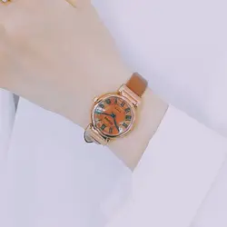 2018 Винтаж Для женщин часы модные римские Стиль женская одежда смотреть Изысканный Кварцевые часы-браслет женский часы Relogio Feminino
