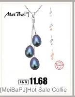 [MeiBaPJ] 9-10 мм большой размер жемчужное ожерелье элегантное серебряная капля воды 925 пробы кулон ожерелье для женщин 4 цвета с подарочной коробкой