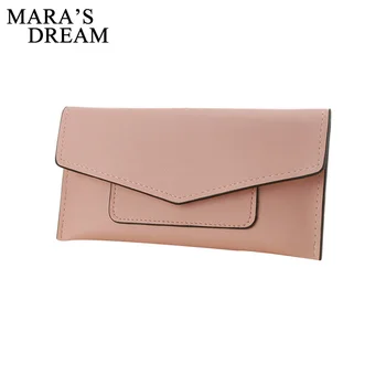 

Mara's Dream 2018 PU Leather Women Wallet Long Purse Vintage Solid Cards Holder Clutch 5 Color Available Fashion Standard Wallet